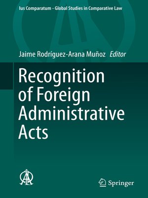 cover image of Recognition of Foreign Administrative Acts